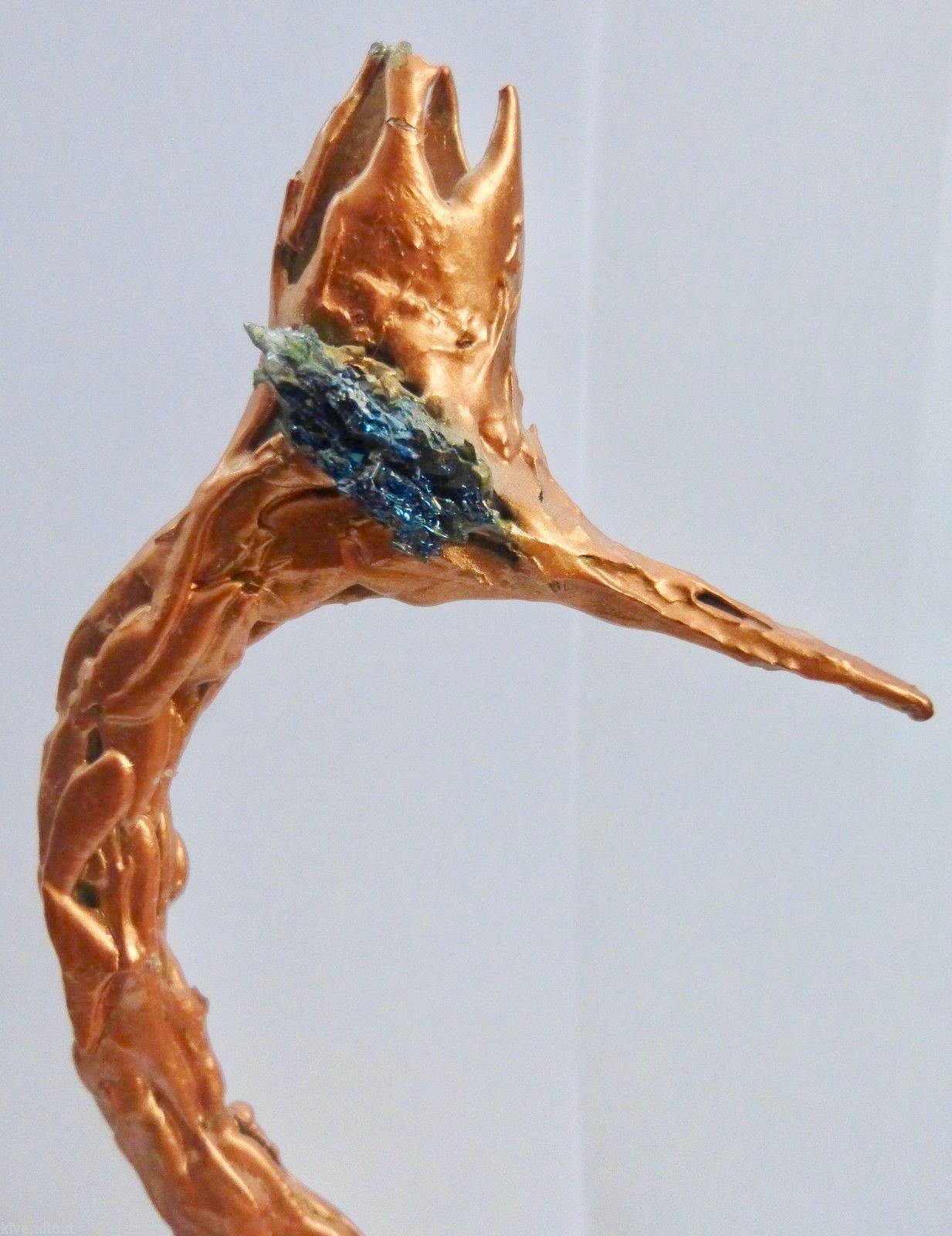 Sculpture d'un héron en bronze Duval & Améthyste Attribuée à Jacques Duval-Brasseur en vente 7