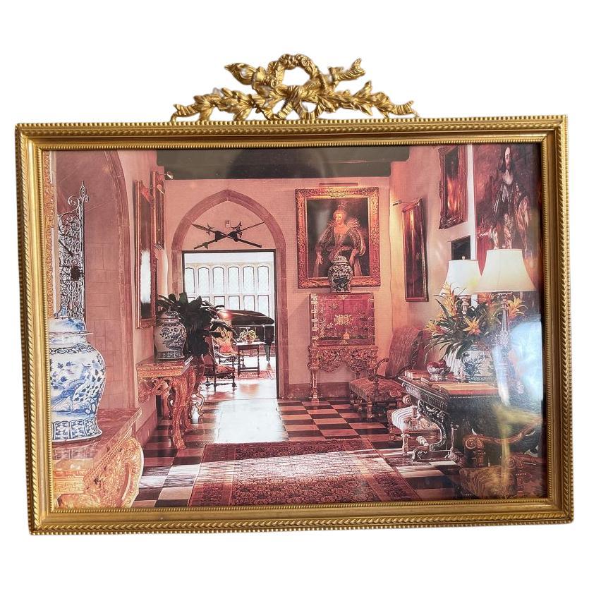 Marco de Foto Antiguo Bronce Dore 7" Alto x 9-1/2" Ancho