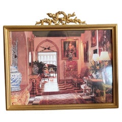Marco de Foto Antiguo Bronce Dore 7" Alto x 9-1/2" Ancho