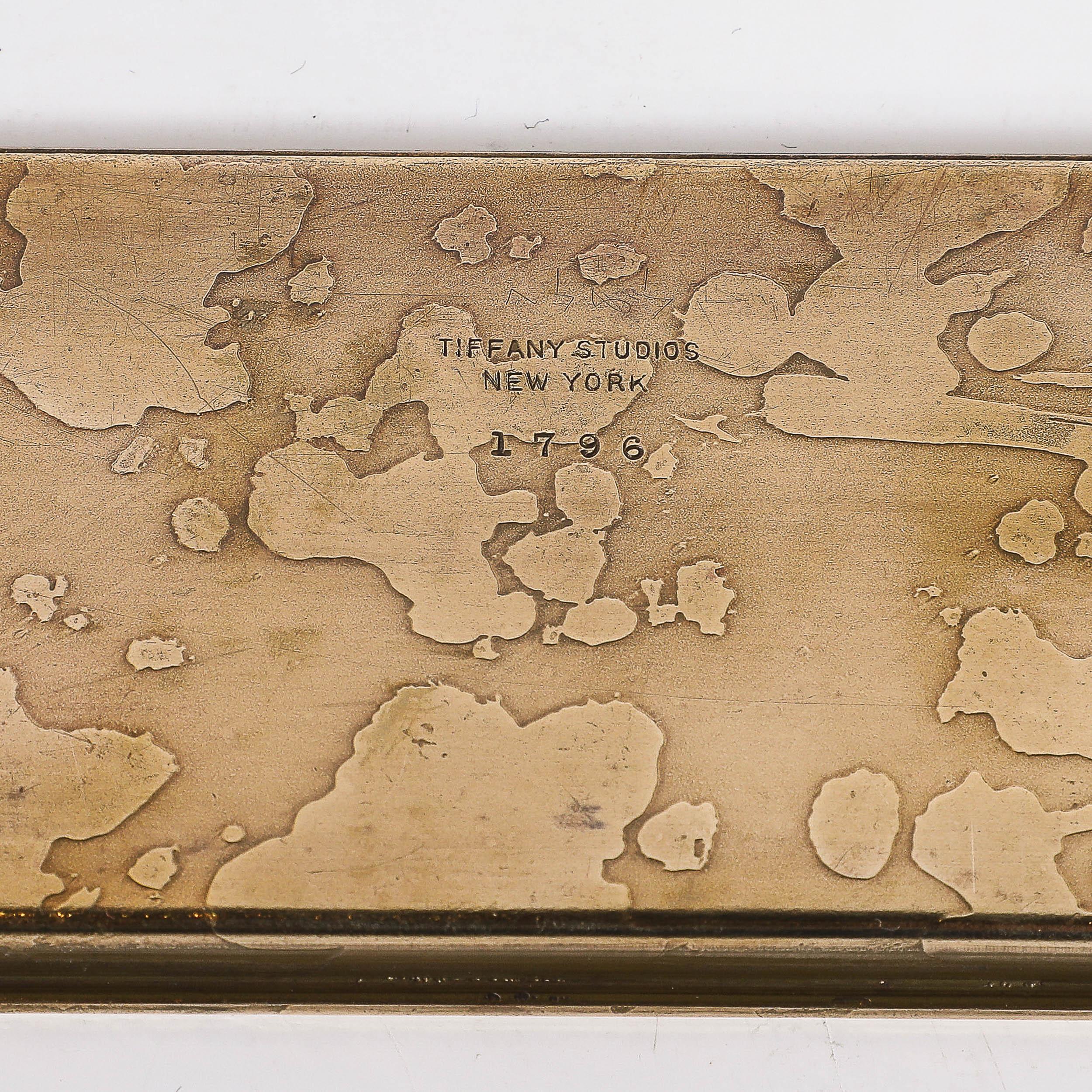 Bronze Dore Blotter Holders in the Graduate Pattern signed Tiffany & Co. For Sale 7