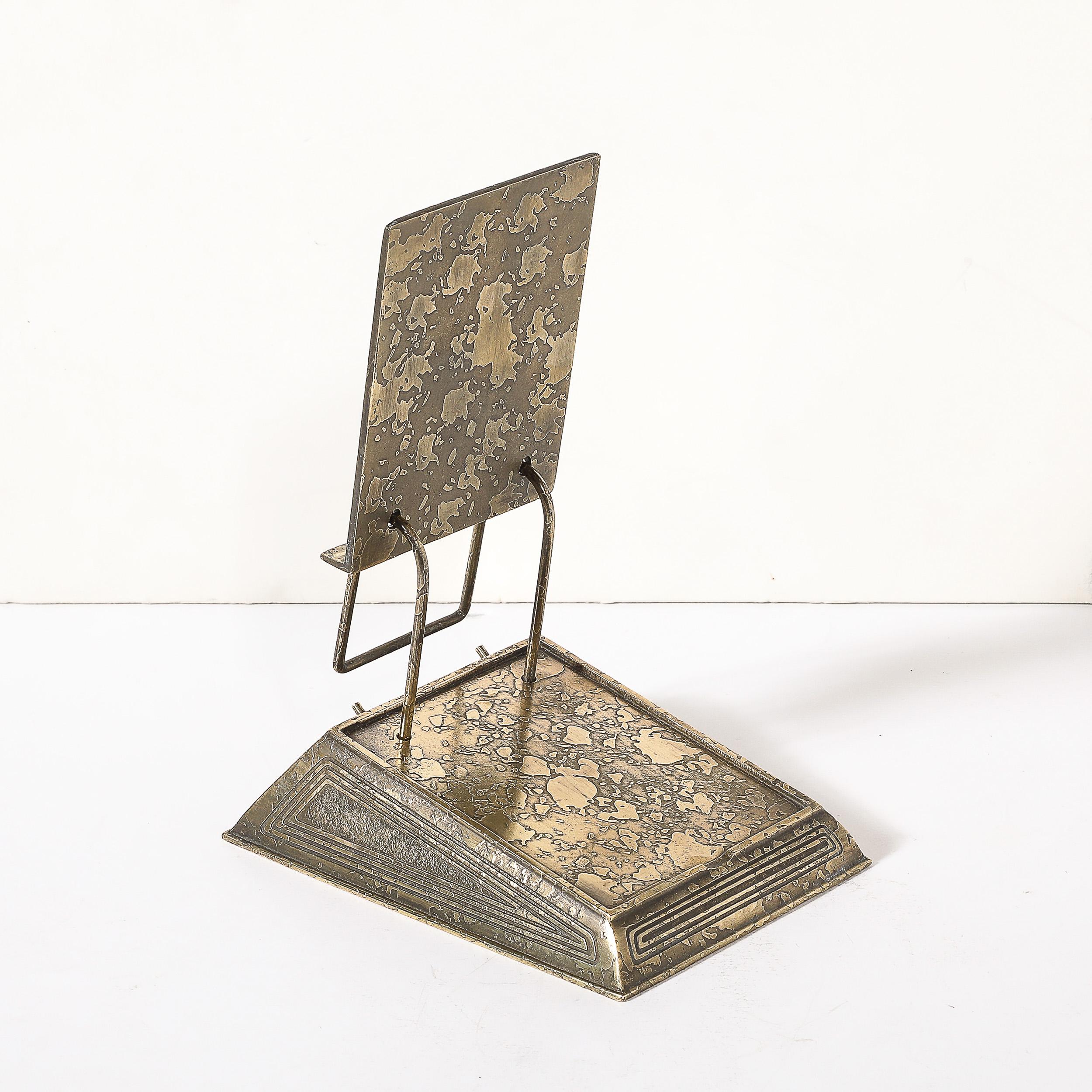 Doré-Kalenderhalter aus Bronze im Graduate-Muster, signiert Tiffany & Co. im Angebot 5