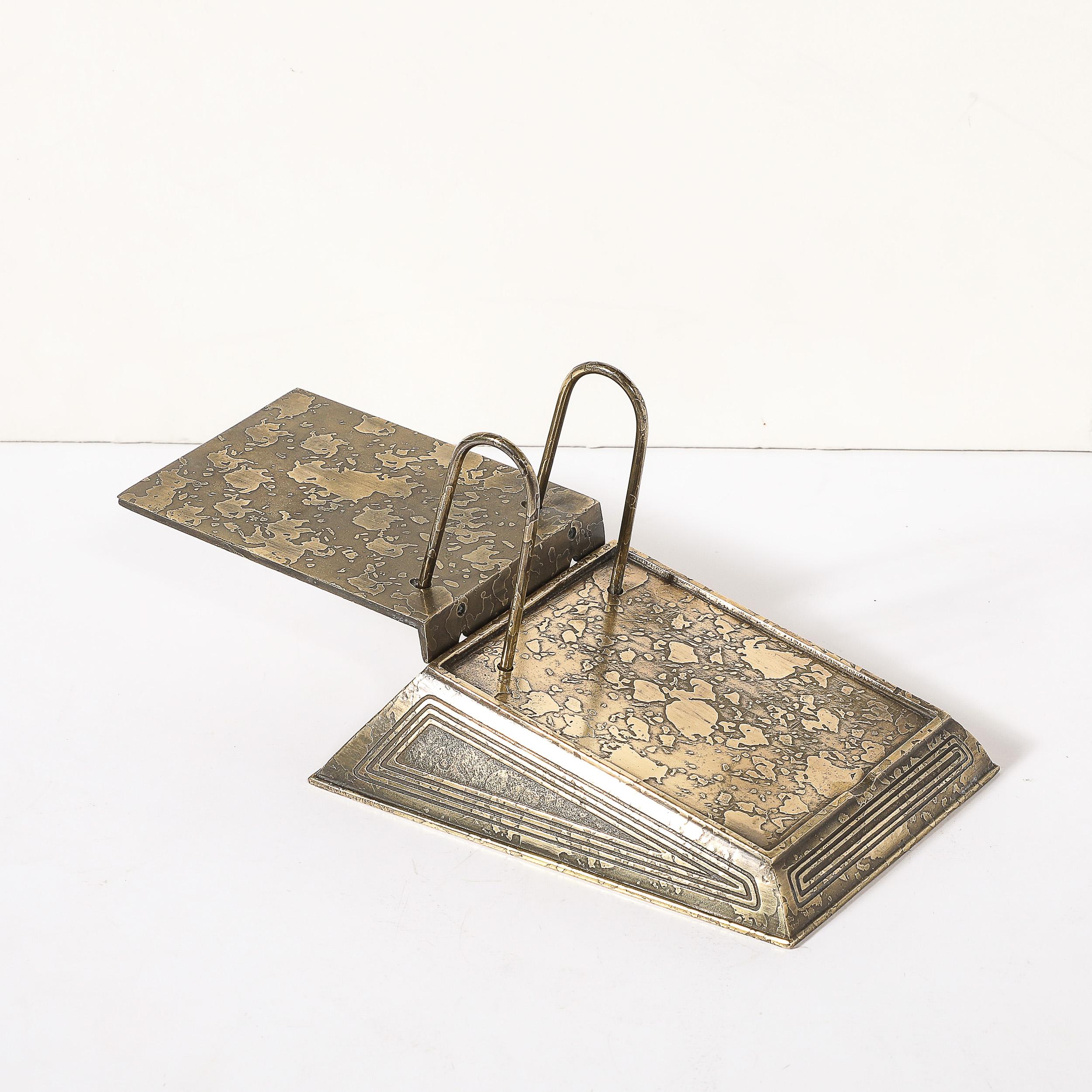 Doré-Kalenderhalter aus Bronze im Graduate-Muster, signiert Tiffany & Co. im Angebot 2