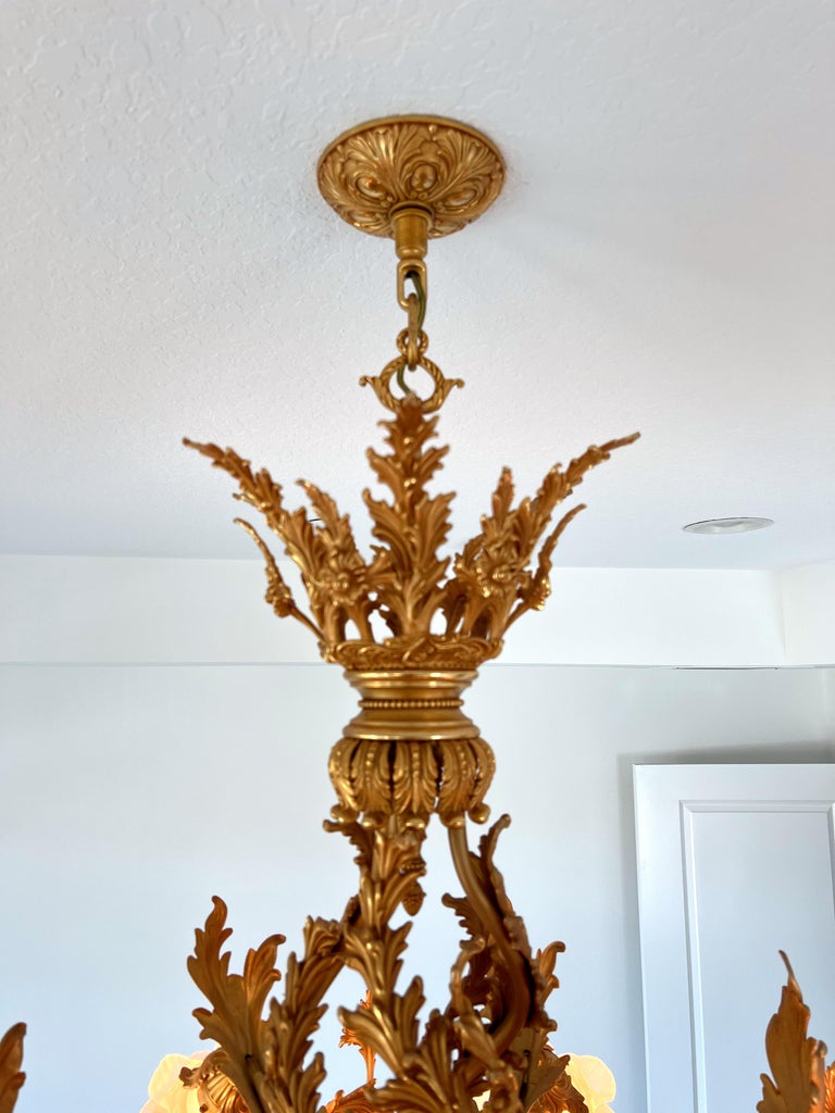 Bronze Dore Chandelier by Myran Allan For Sale at 1stDibs