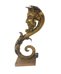 Bronze Dore Faces, A Pair