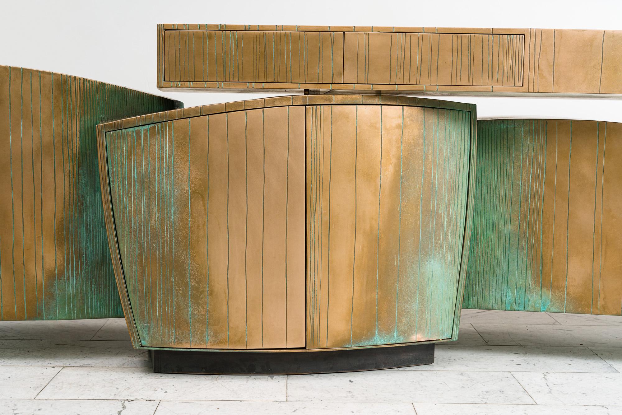 American Bronze Double Sided Console, 2023 For Sale