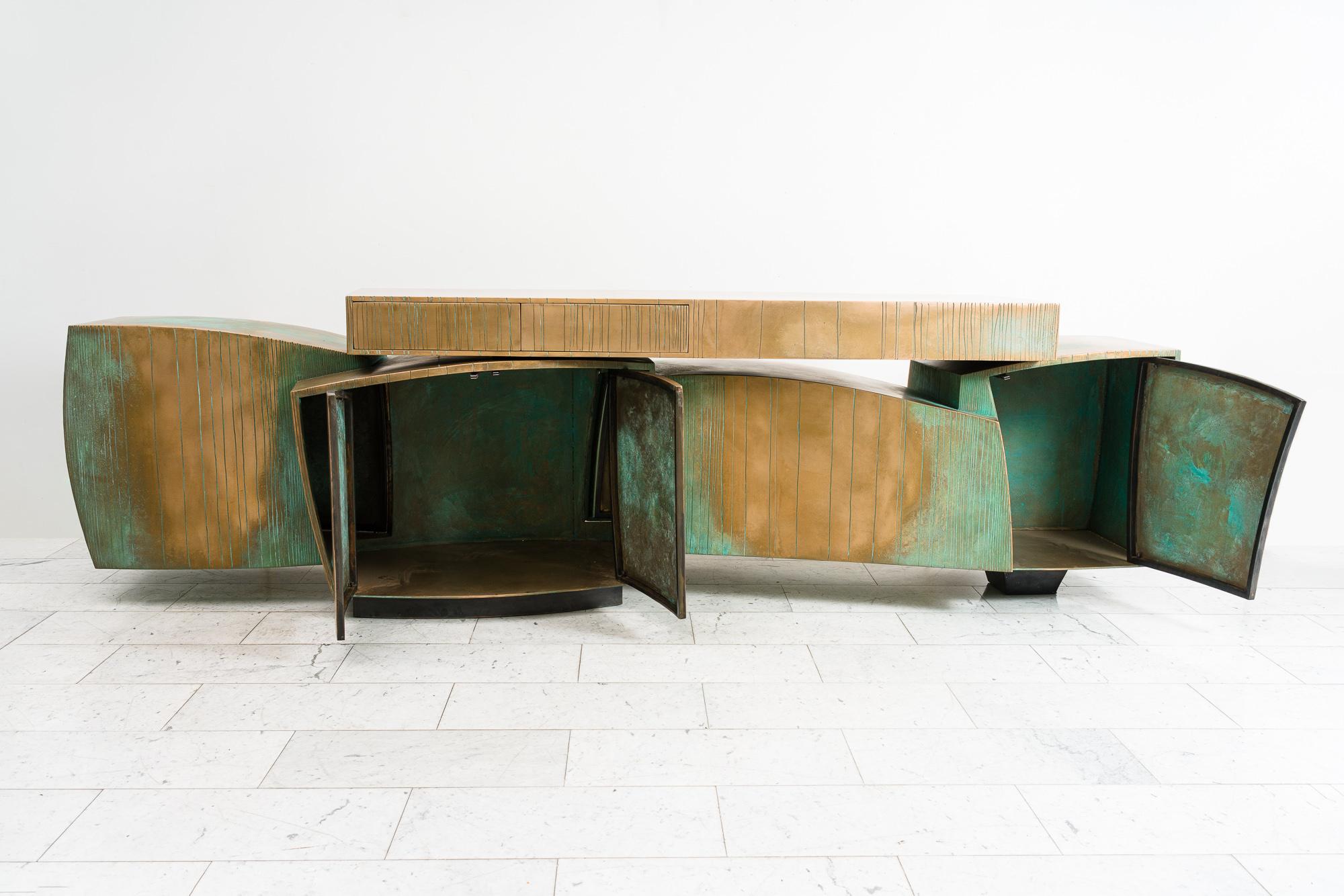 Patinated Bronze Double Sided Console, 2023 For Sale