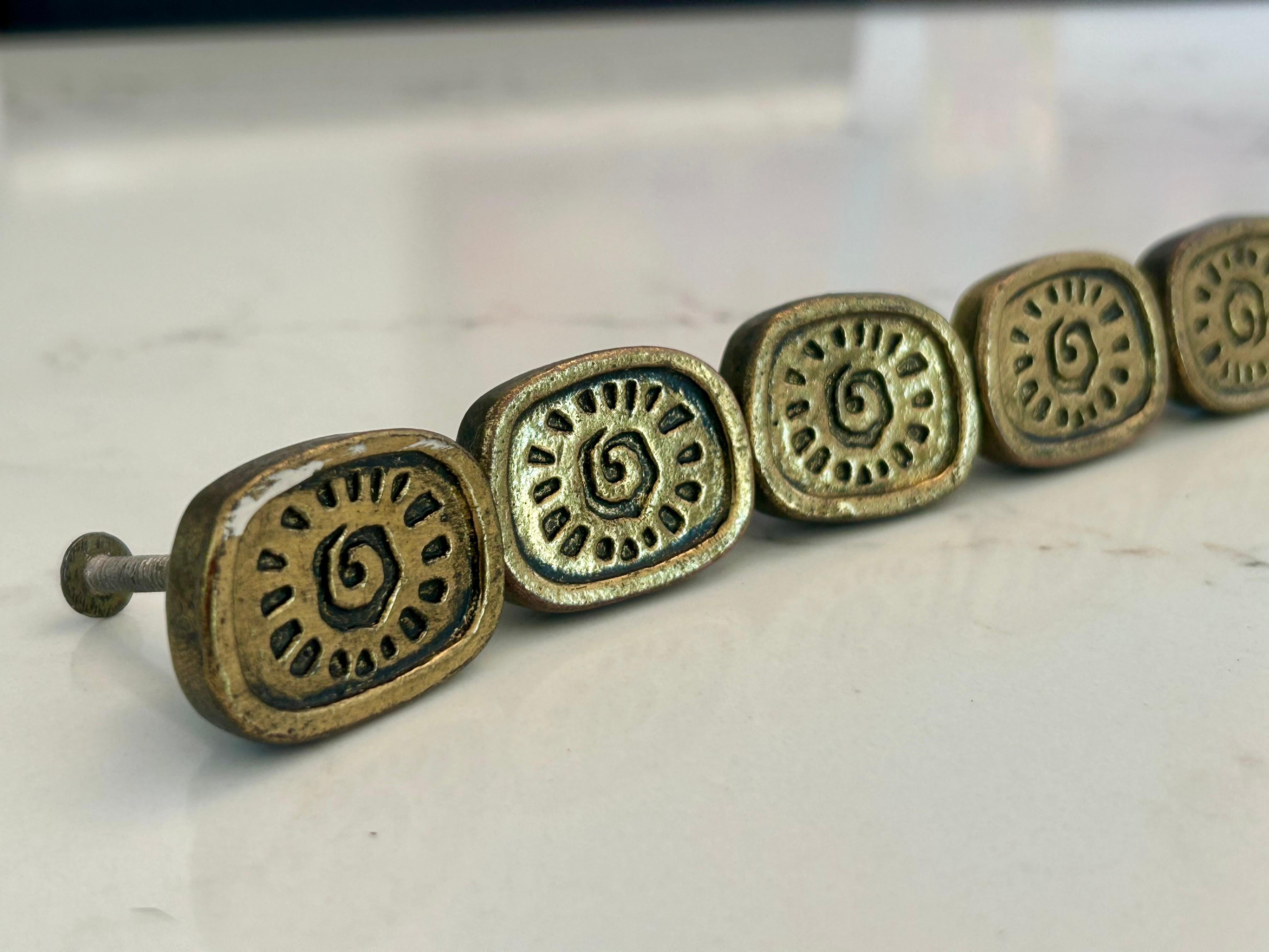 Mid-Century Modern Bronze Drawer or Cabinet Pulls Evelyn Ackerman