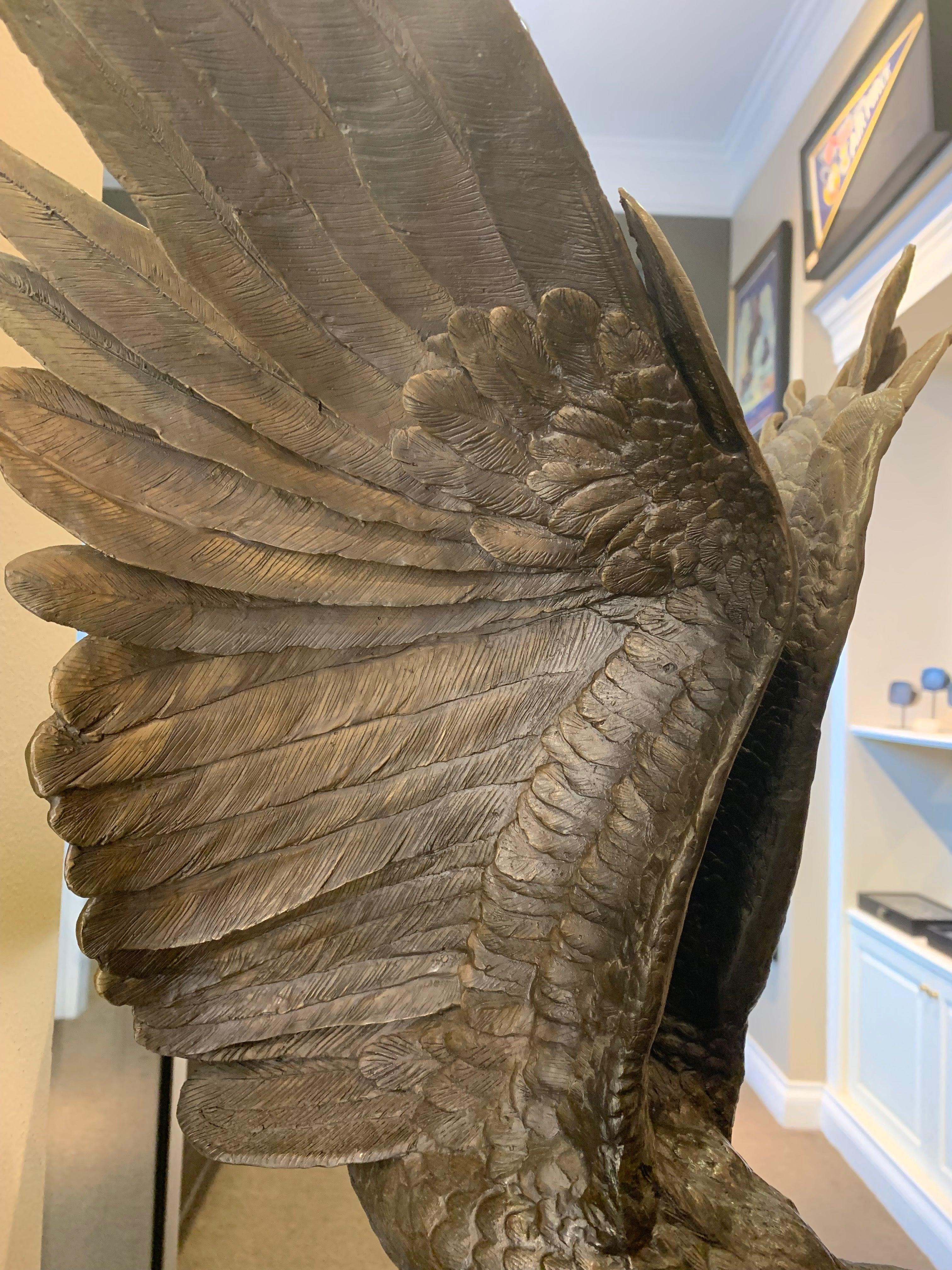 Bronze Eagle After Jules Moigniez, Late 20th Century In Good Condition In Colorado Springs, CO