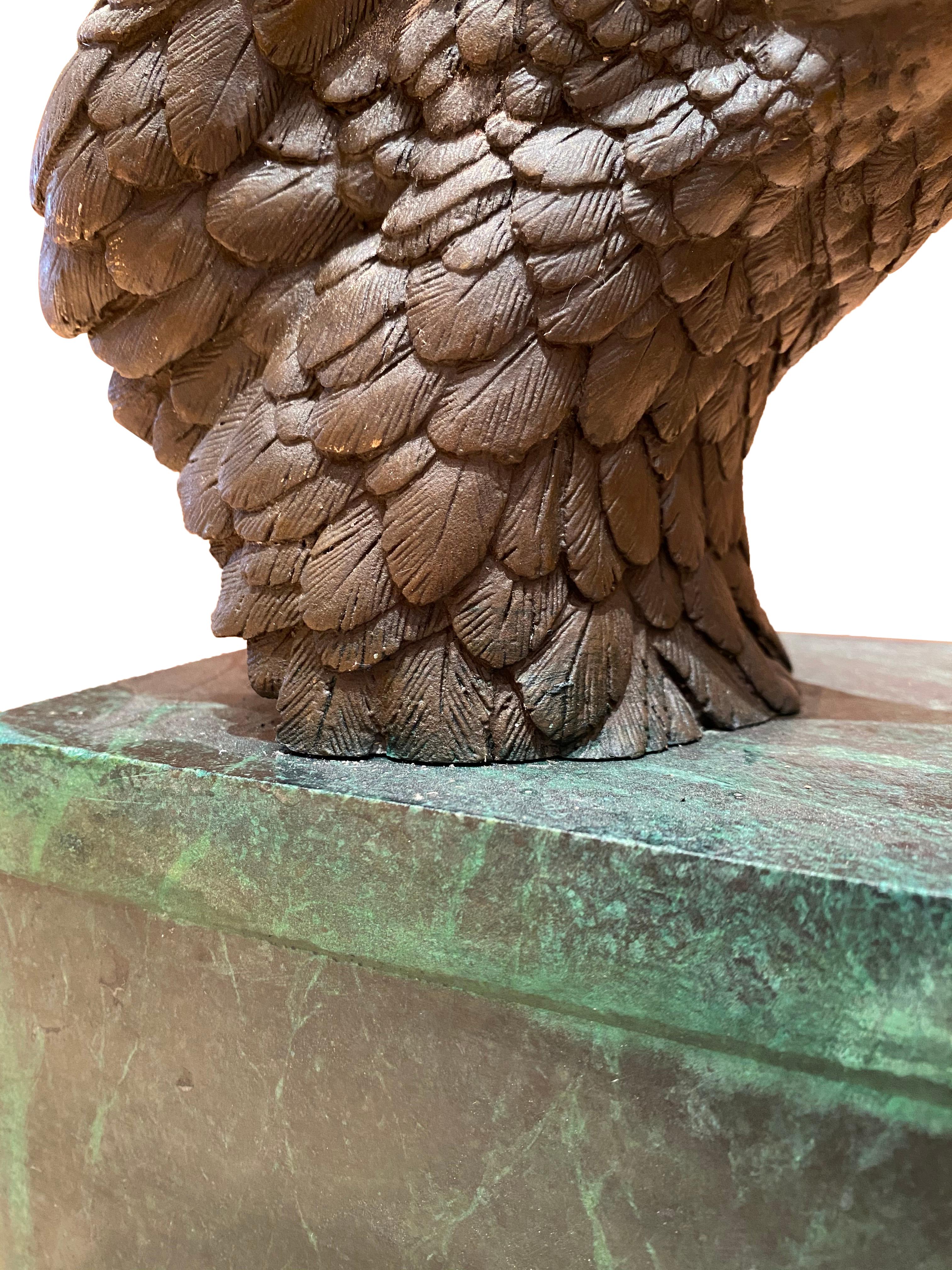 Bronze Eagle Head Sculpture, 20th Century For Sale 5
