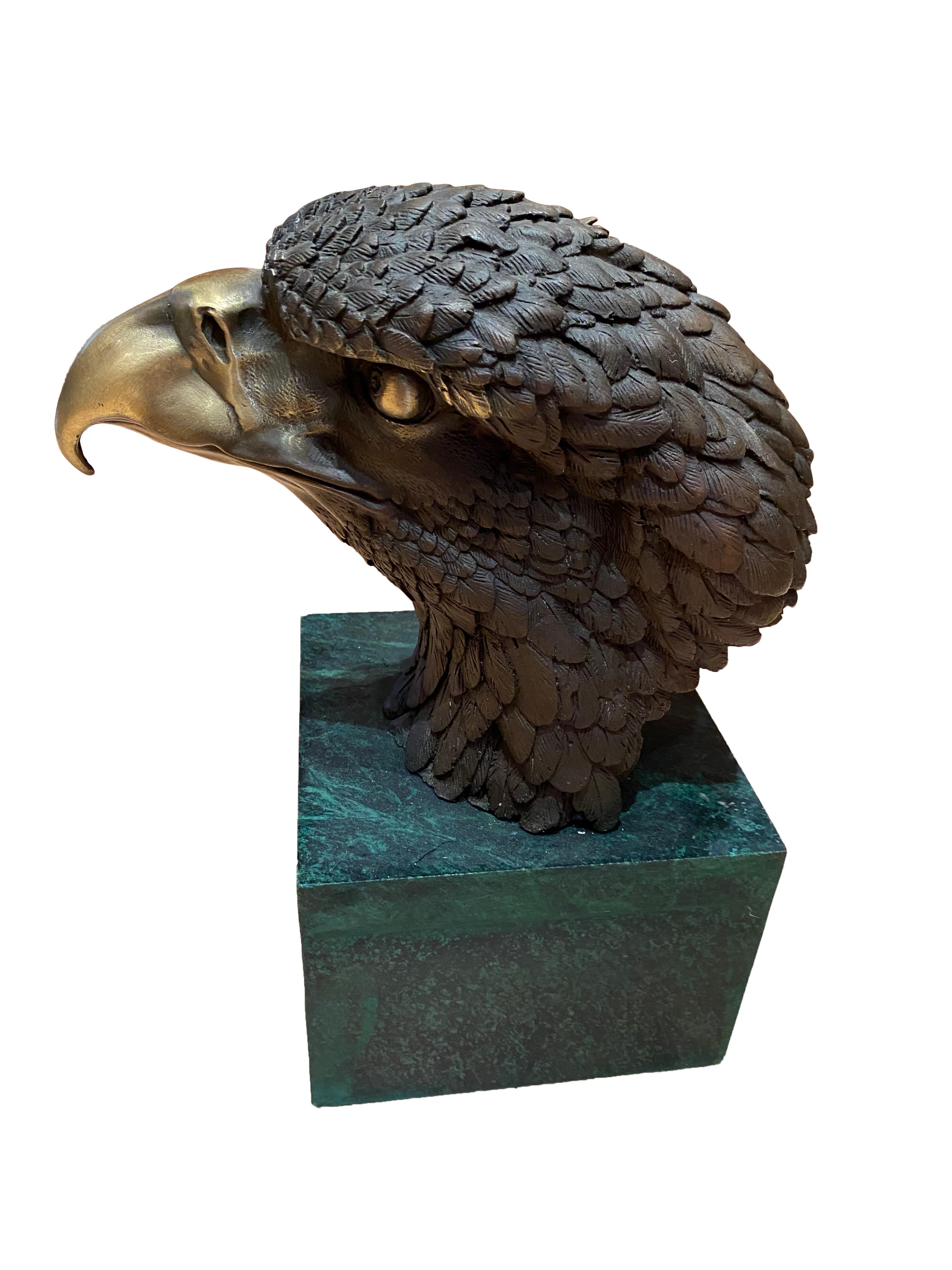 Bronze Eagle Head Sculpture, 20th Century For Sale 6