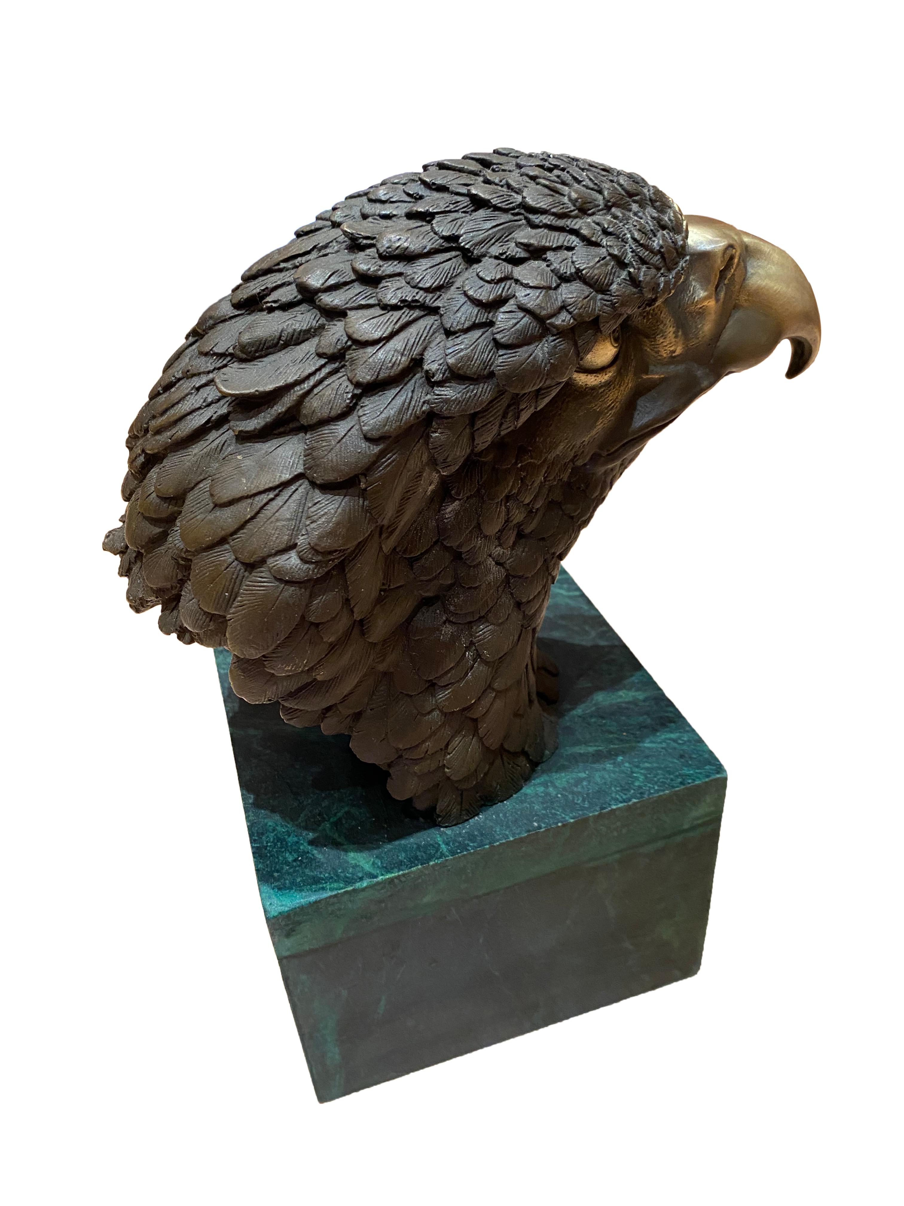 Bronze Eagle Head Sculpture, 20th Century In Excellent Condition For Sale In London, GB