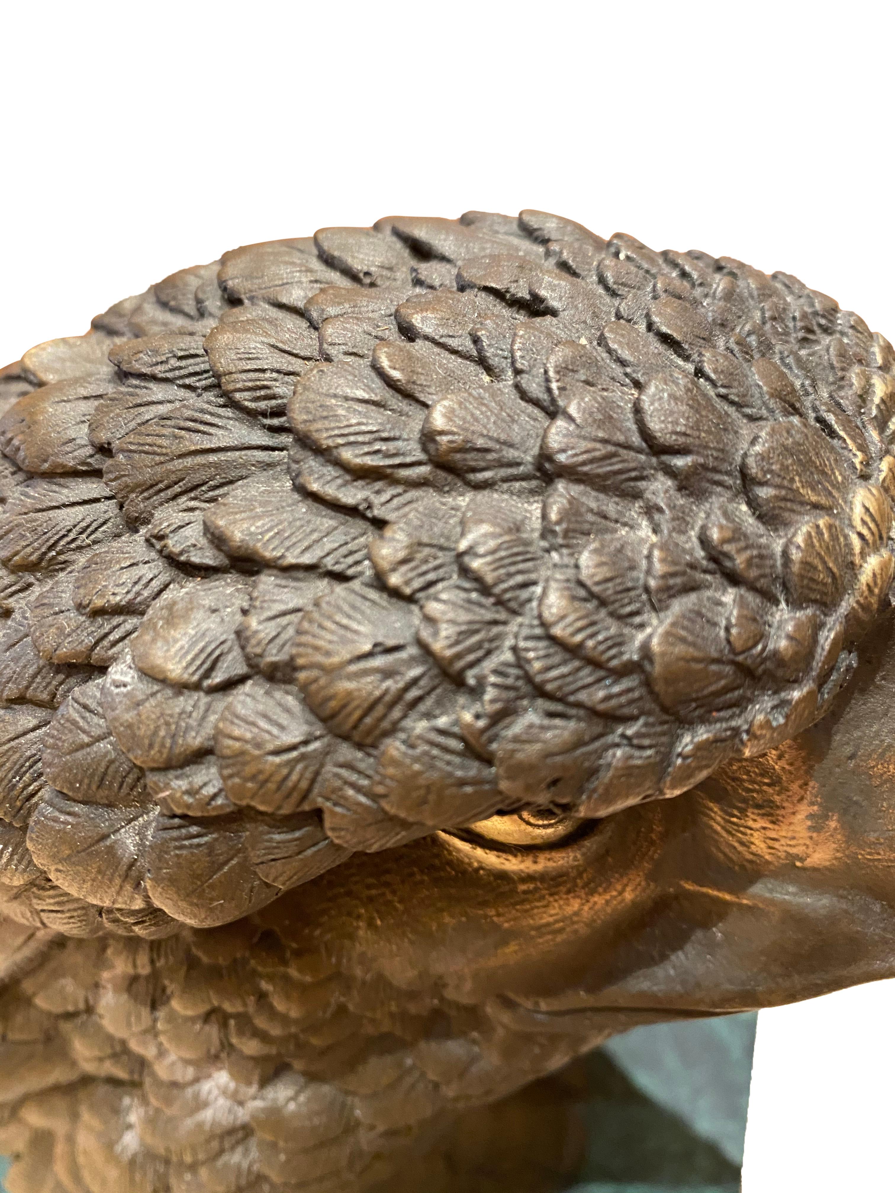 Bronze Eagle Head Sculpture, 20th Century For Sale 4