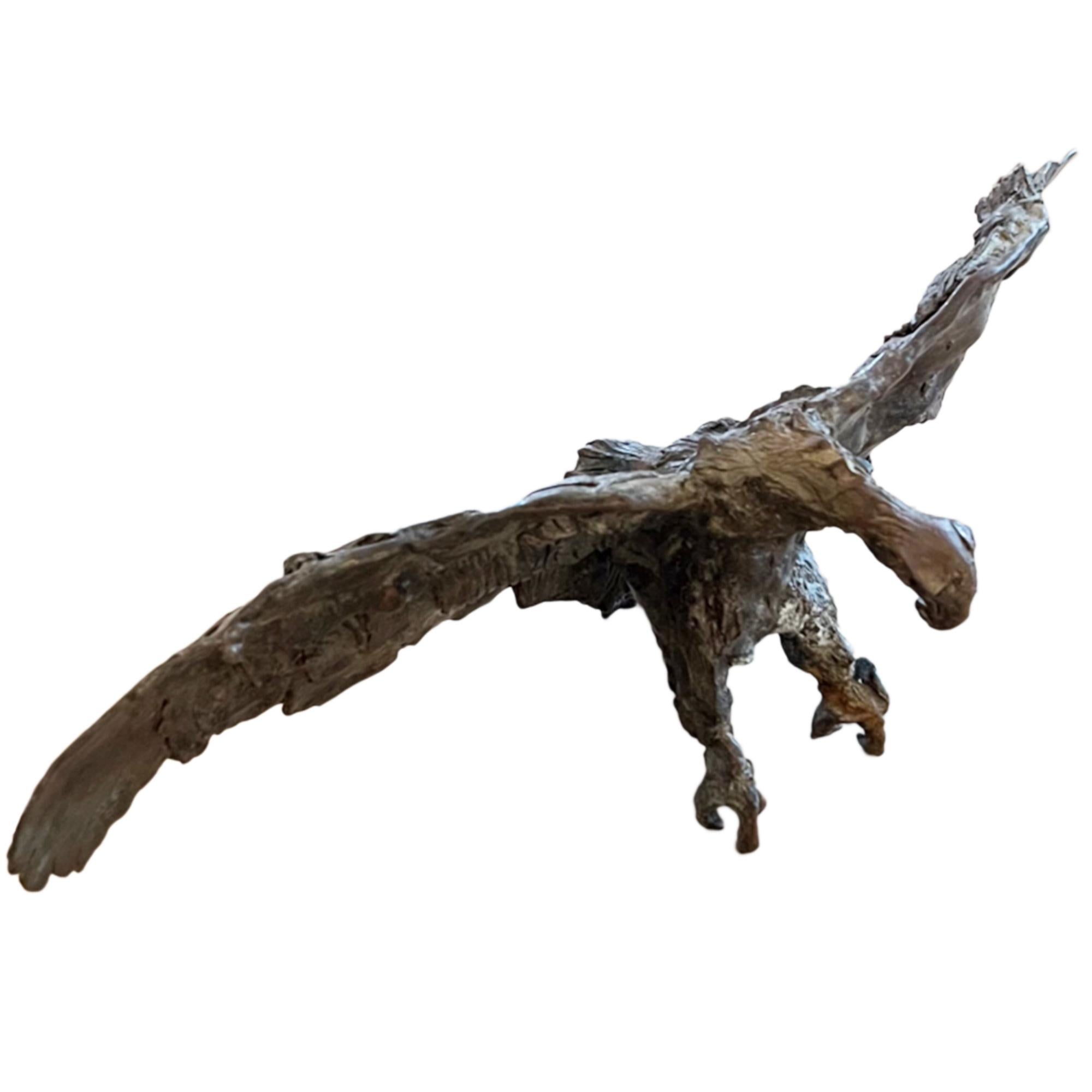 Hand-Crafted Bronze Eagle Sculpture by Pierre Segeron For Sale