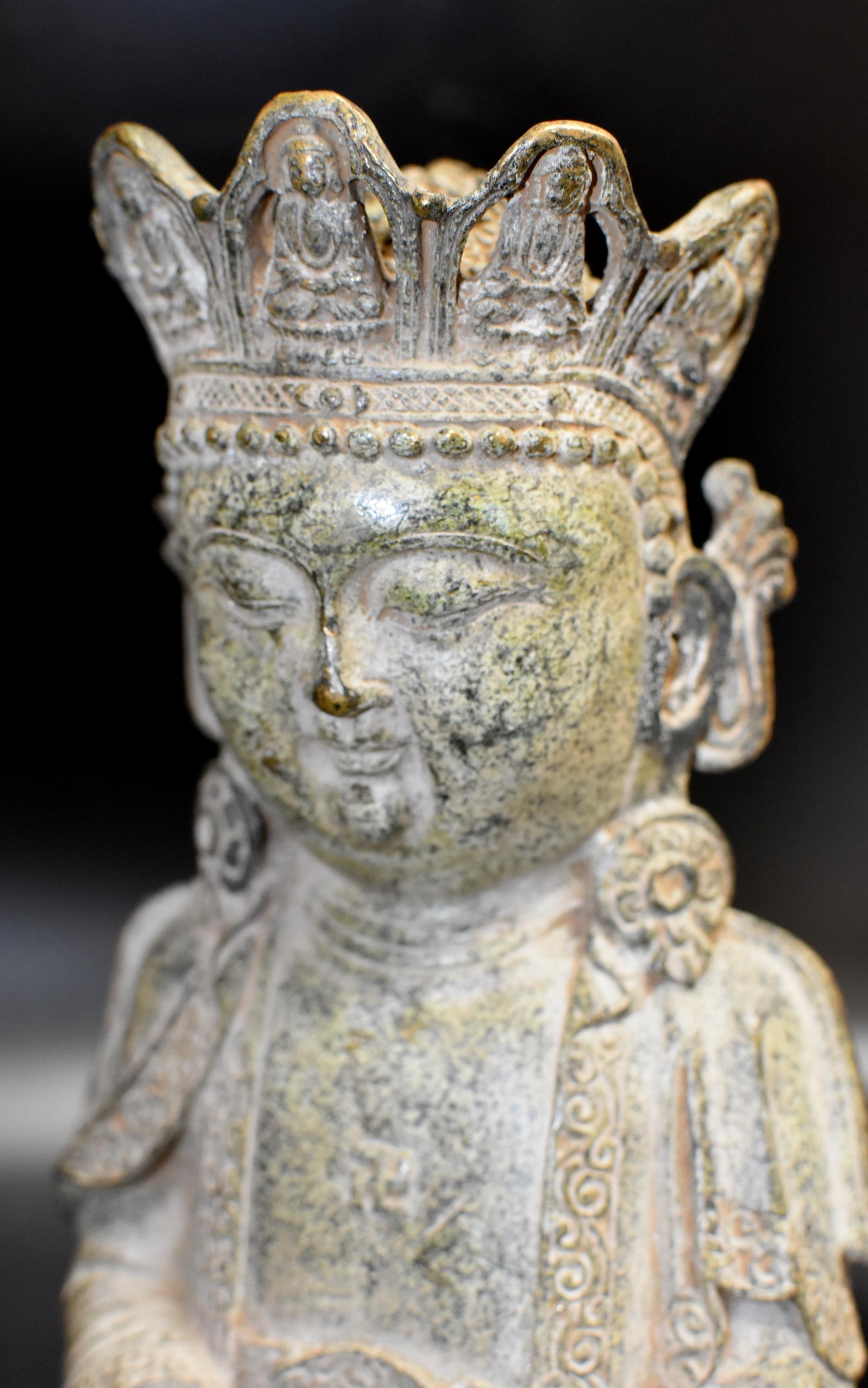Bronze Earth Buddha on Lotus Seat 6