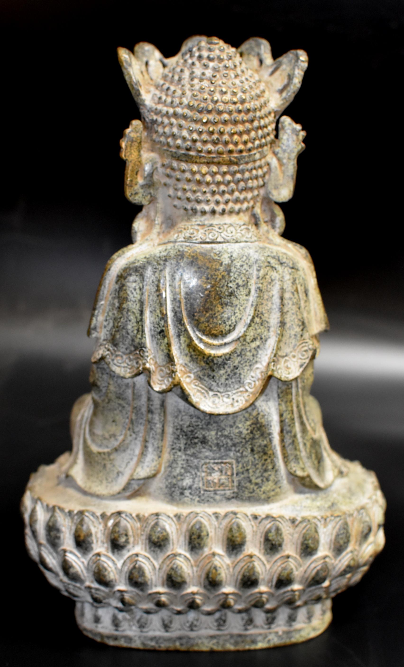 Bronze Earth Buddha on Lotus Seat 8