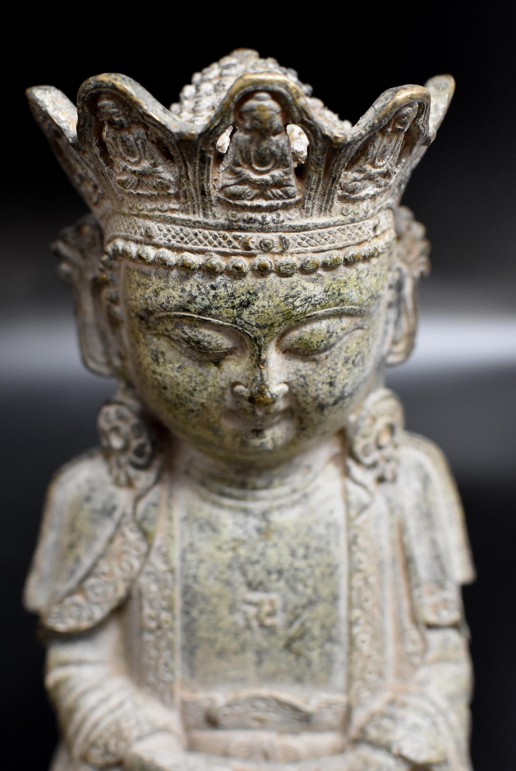 Bronze Earth Buddha on Lotus Seat 1