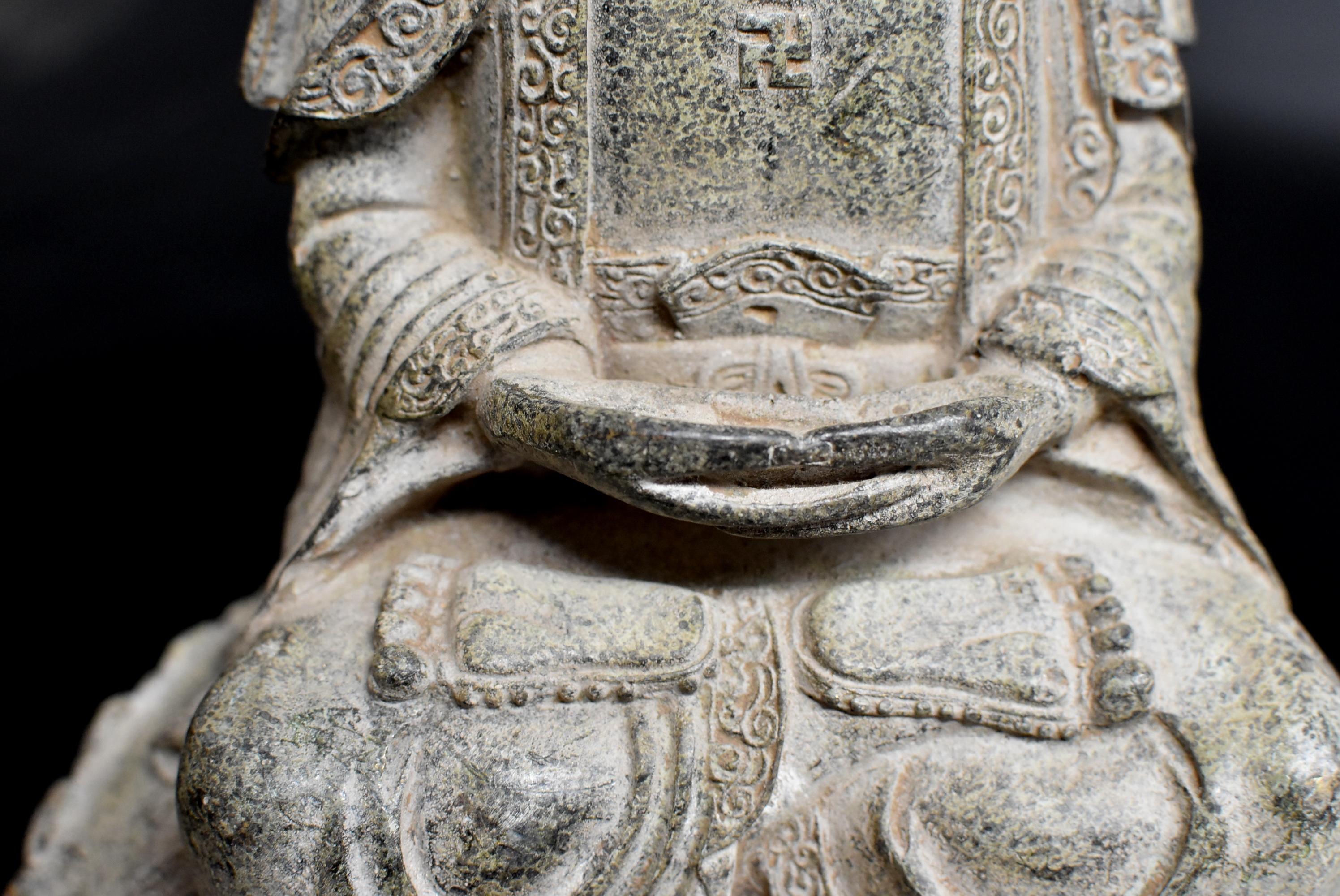 Bronze Earth Buddha on Lotus Seat 2