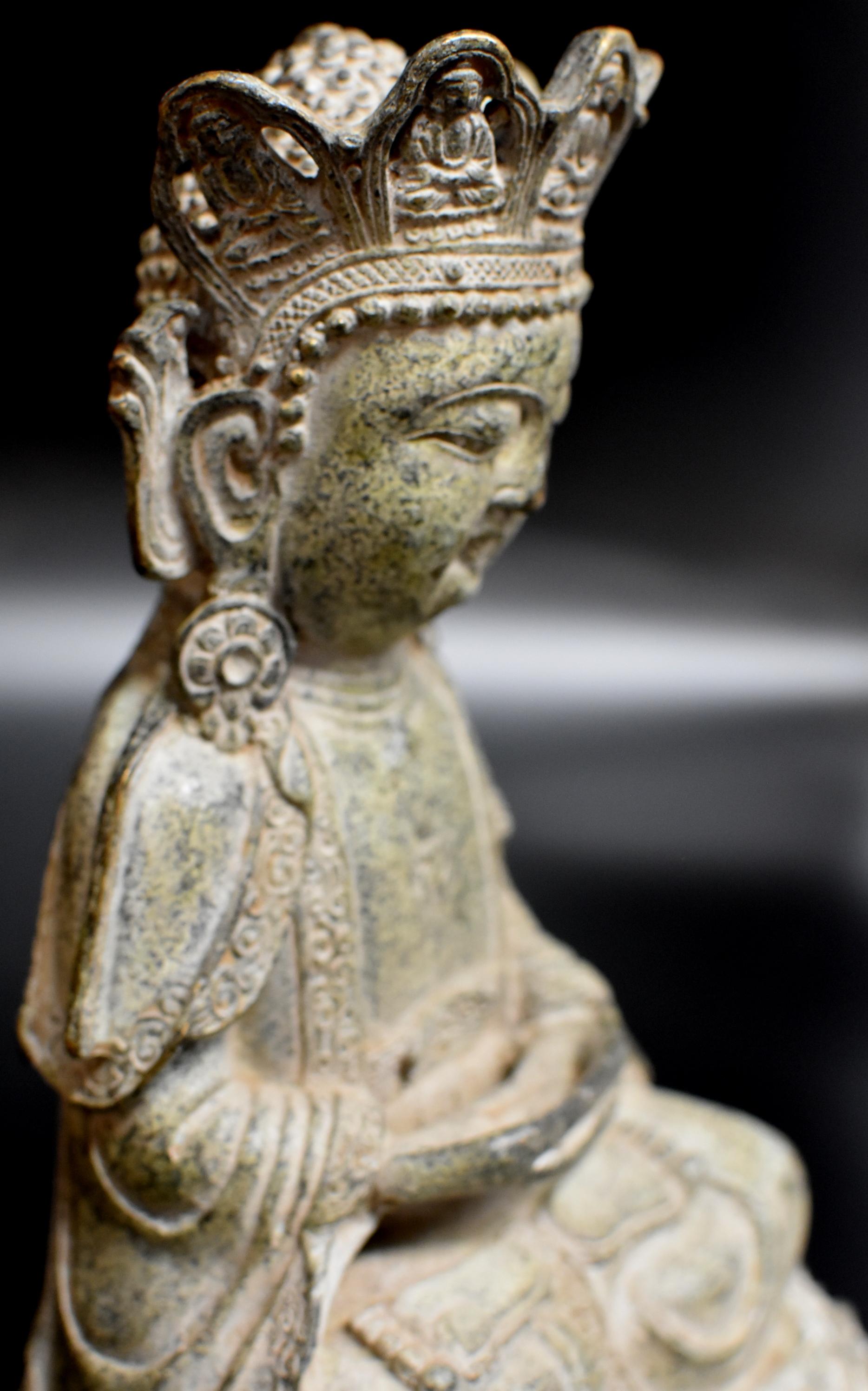 Bronze Earth Buddha on Lotus Seat 3
