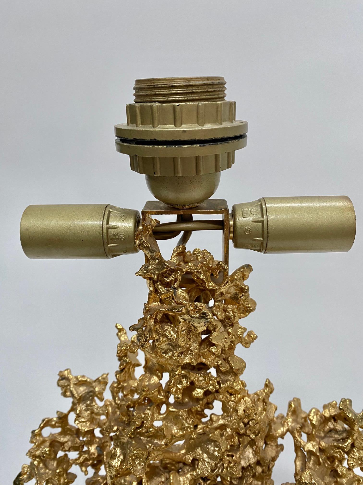 Bronze Éclaté Tischlampe aus vergoldeter Bronze von Claude Victor Boeltz im Angebot 5