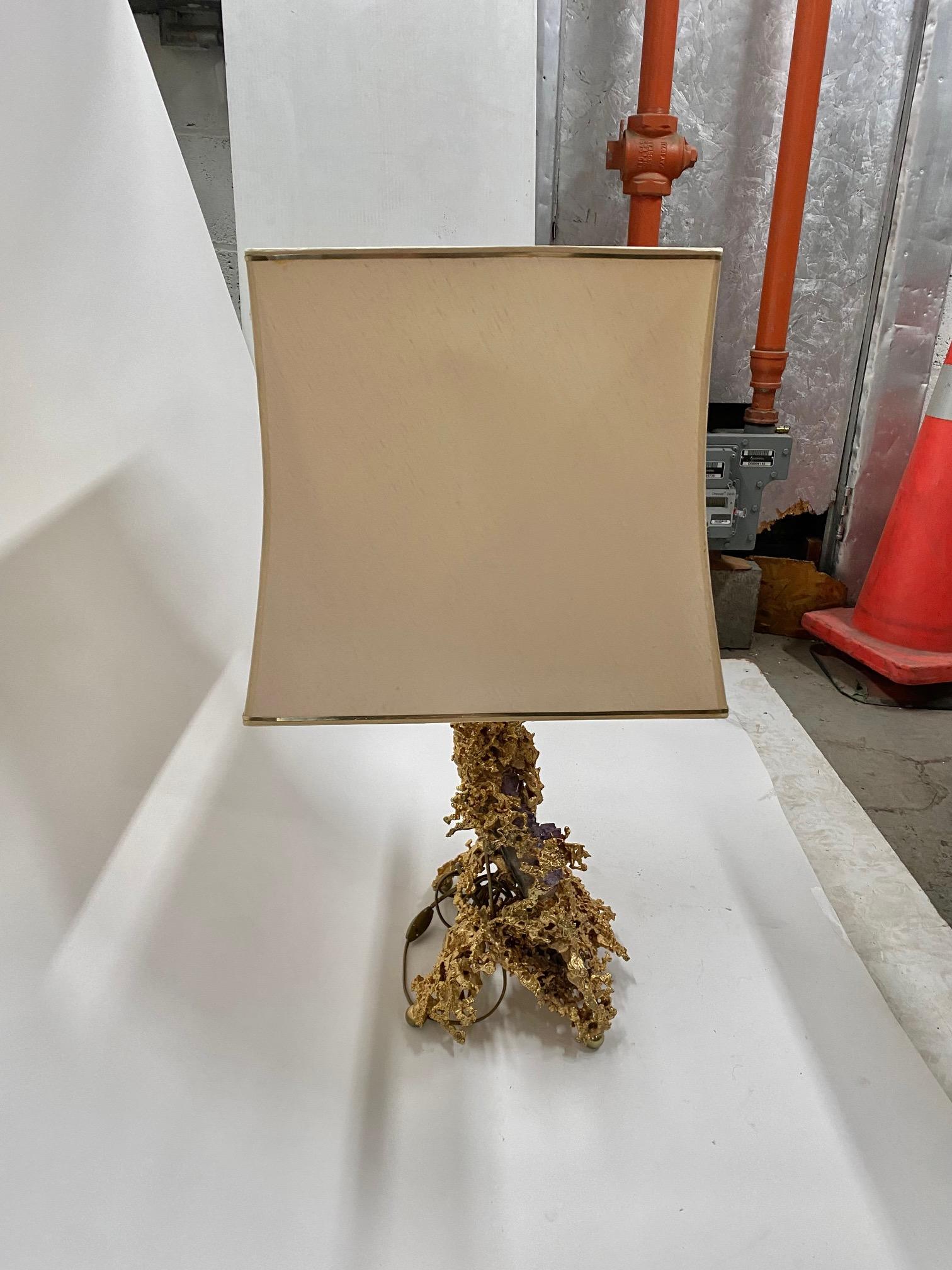 Bronze Éclaté Lampe de table en bronze doré par Claude Victor Boeltz en vente 11