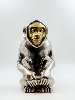 Bronze Edouard Marcel SANDOZ 1930  "Seated monkey"