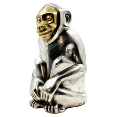 Vintage Bronze Edouard Marcel SANDOZ 1930  "Seated monkey"