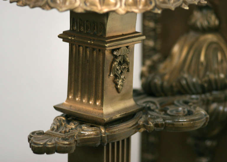 Applique torchère édouardienne en bronze en vente 1
