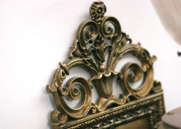 Bronze Edwardian Torchiere Wall Sconce In Good Condition For Sale In Van Nuys, CA