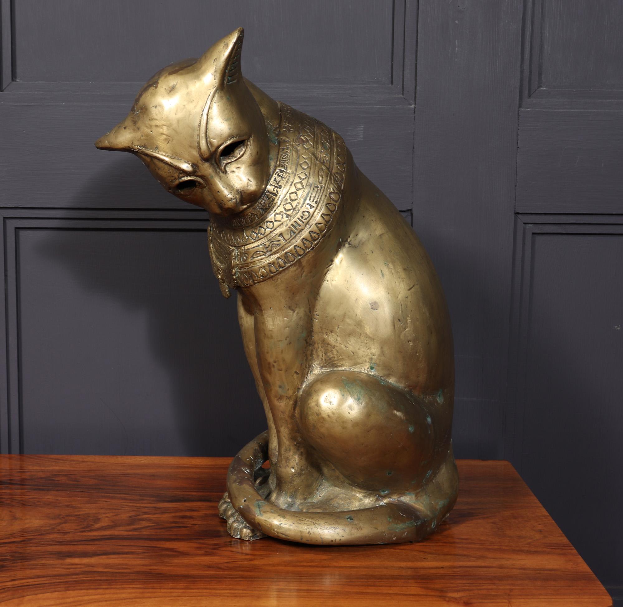 Bronze Ägyptische Katzengöttin Bastet aus Bronze im Angebot 4