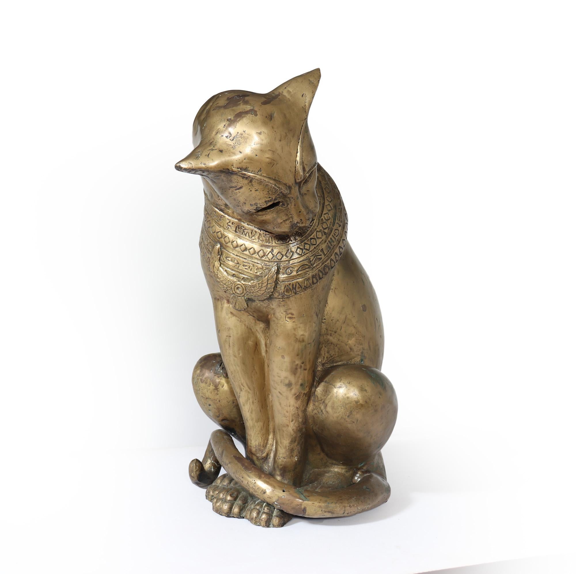 French Bronze Egyptian Cat Goddess Bastet For Sale