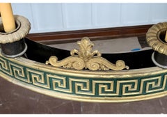 Bronze Eight Light Chandelier With Greek Key Motif