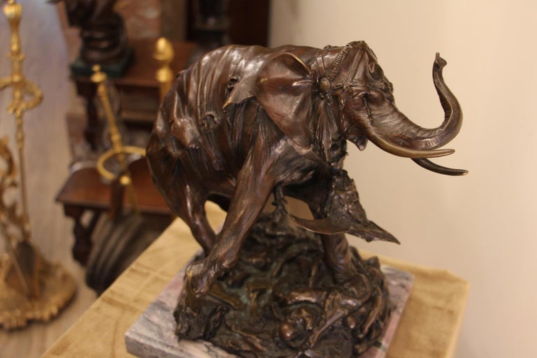 Bronze Elephant by Theodore Rivière For Sale at 1stDibs