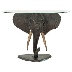Bronze Elephant Head Console Table (Base Only)