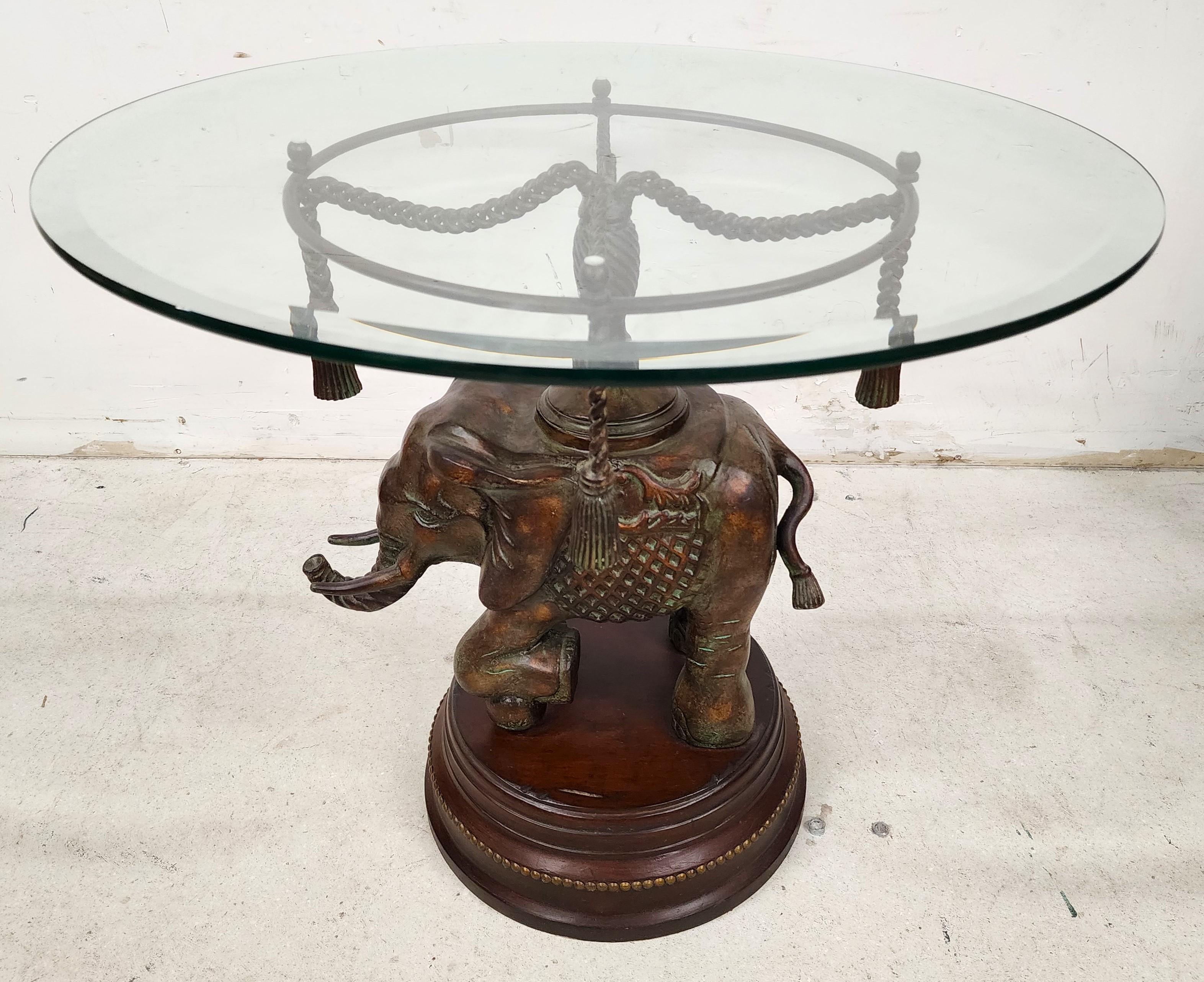elephant glass table