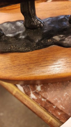 Sculpture d'éléphant en bronze de David Shaefer