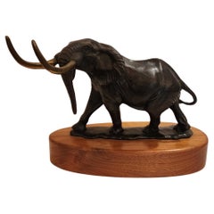Sculpture d'éléphant en bronze de David Shaefer