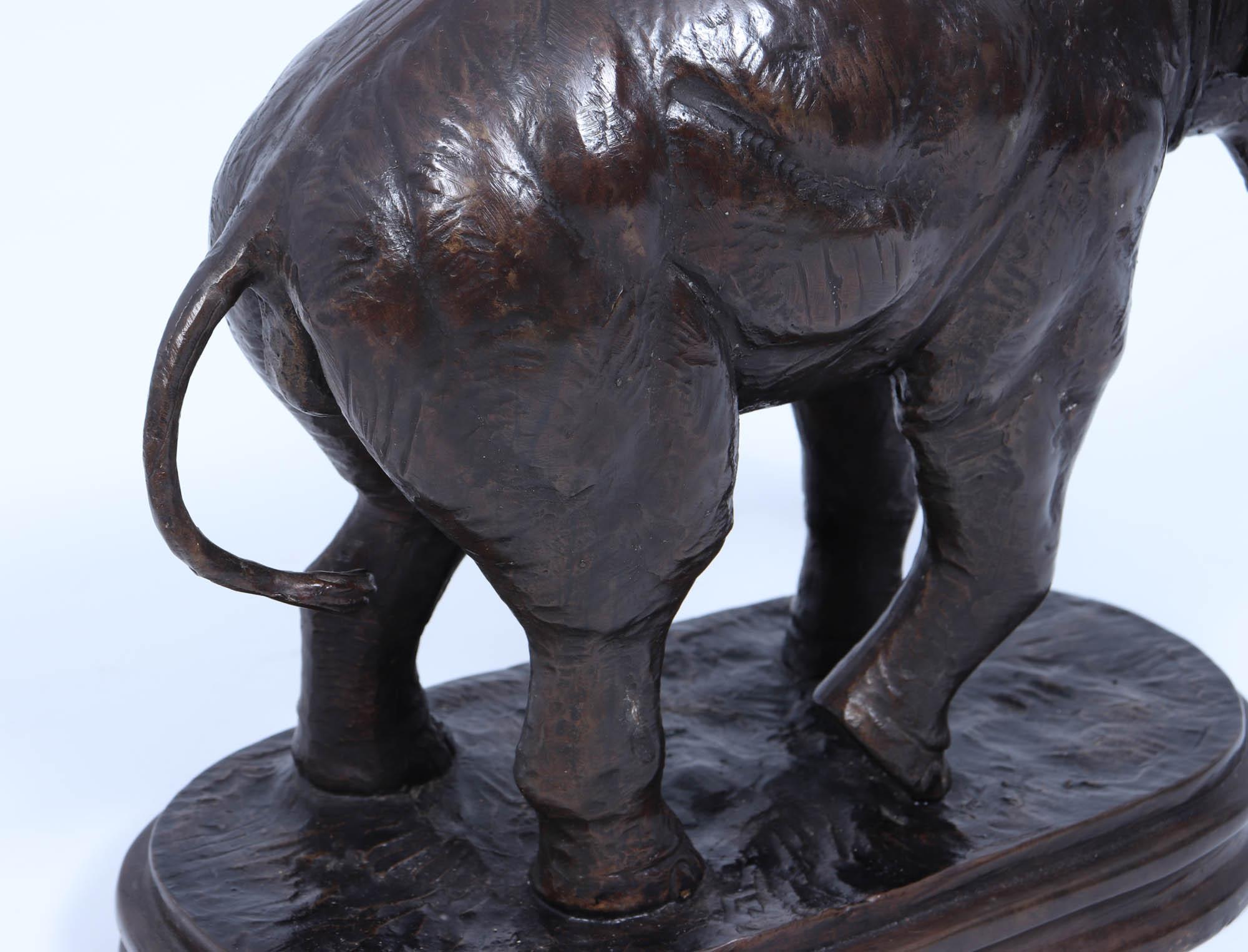 Scultura di elefante in bronzo del 1930 circa in vendita 8