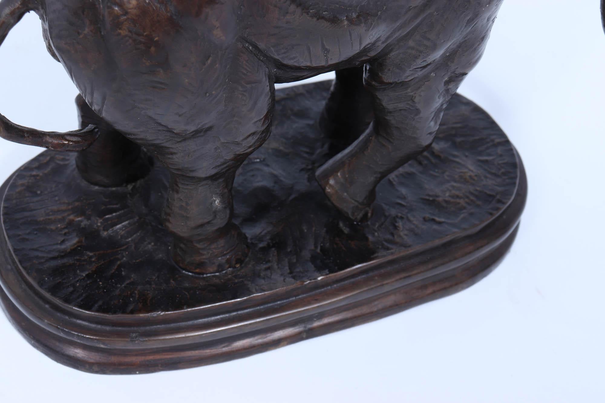 Scultura di elefante in bronzo del 1930 circa in vendita 9