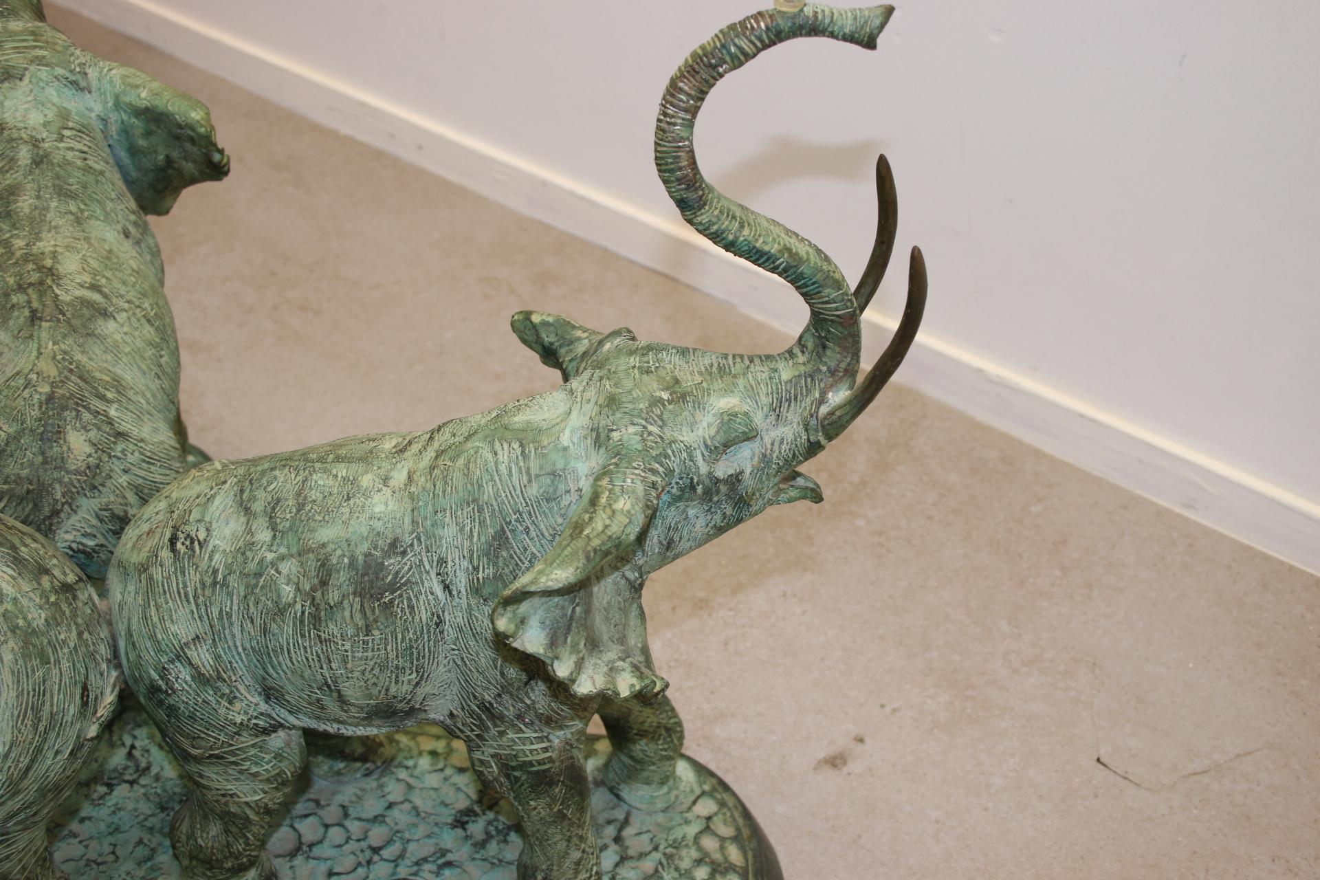 Elefantentisch aus Bronze, 70er Jahre im Angebot 9