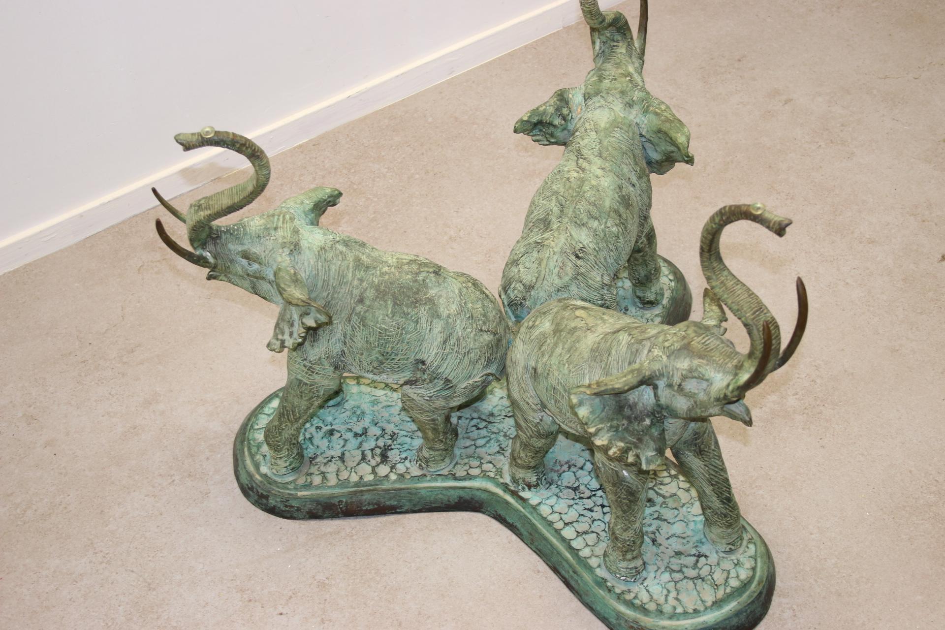 Bronze Elephant Table 70s For Sale 10