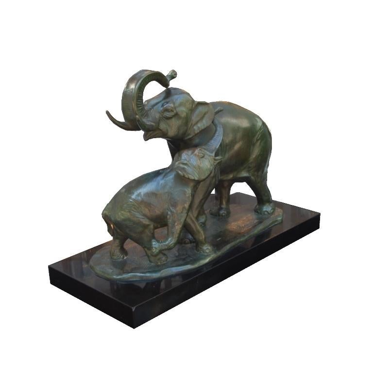 Bronze elephant with cub
Irenée Rochard was a French sculptor and artist known for his bronze sculptures. He was born on July 23, 1906 in Villefranche-sur-Saône, France, and studied at the École nationale supérieure des arts décoratifs in Paris. He
