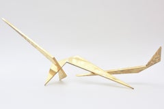 Scultura astratta allungata in bronzo di Larry Mohr intitolata “Stretch 1/3”, 1978