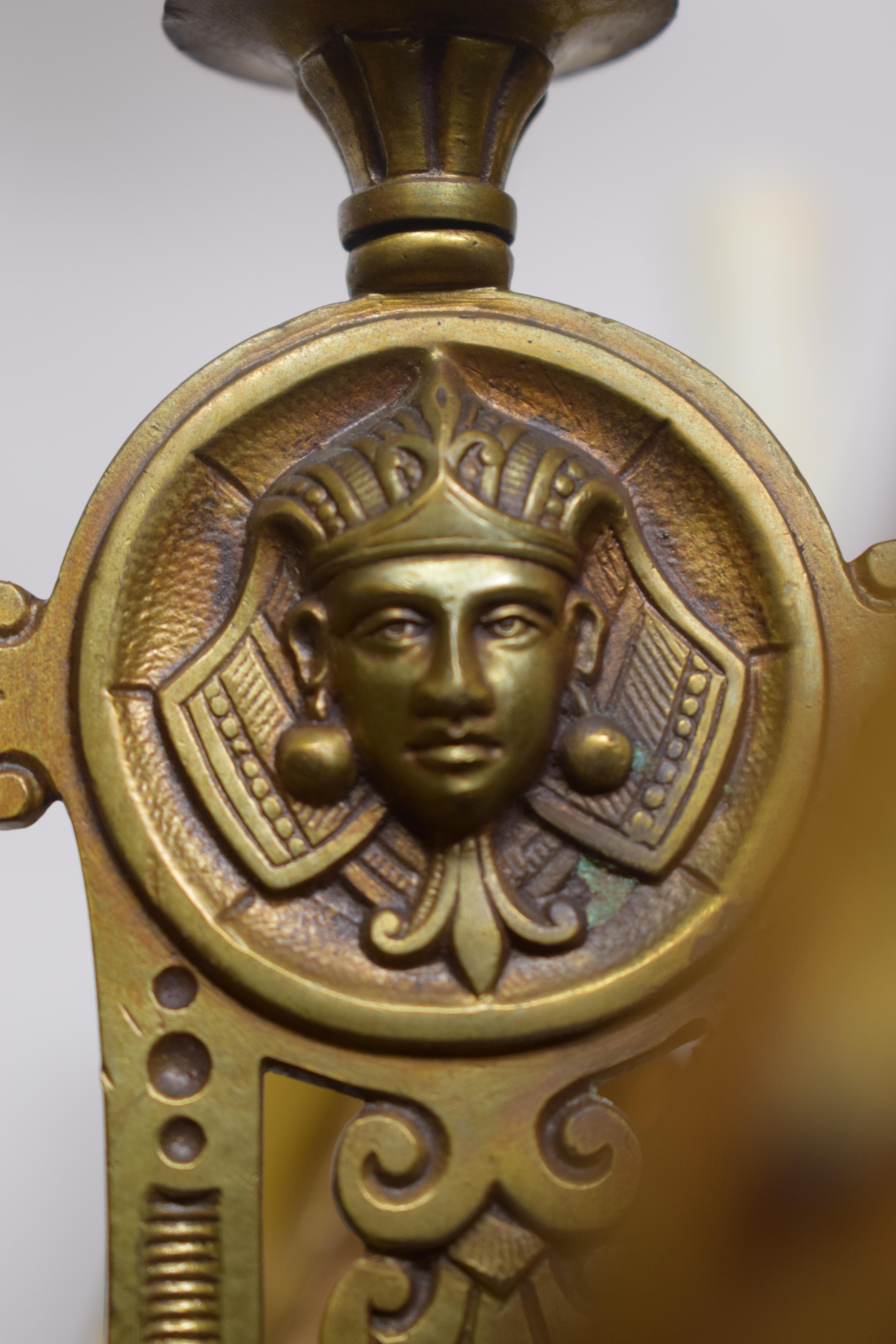 Lampadario Impero in bronzo in vendita 6