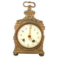 Bronze Empire Mantel Clock Grenon France Uroboros Design