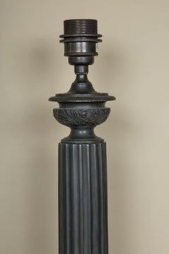 Bronze Empire Style Column Shaped Table Lamp