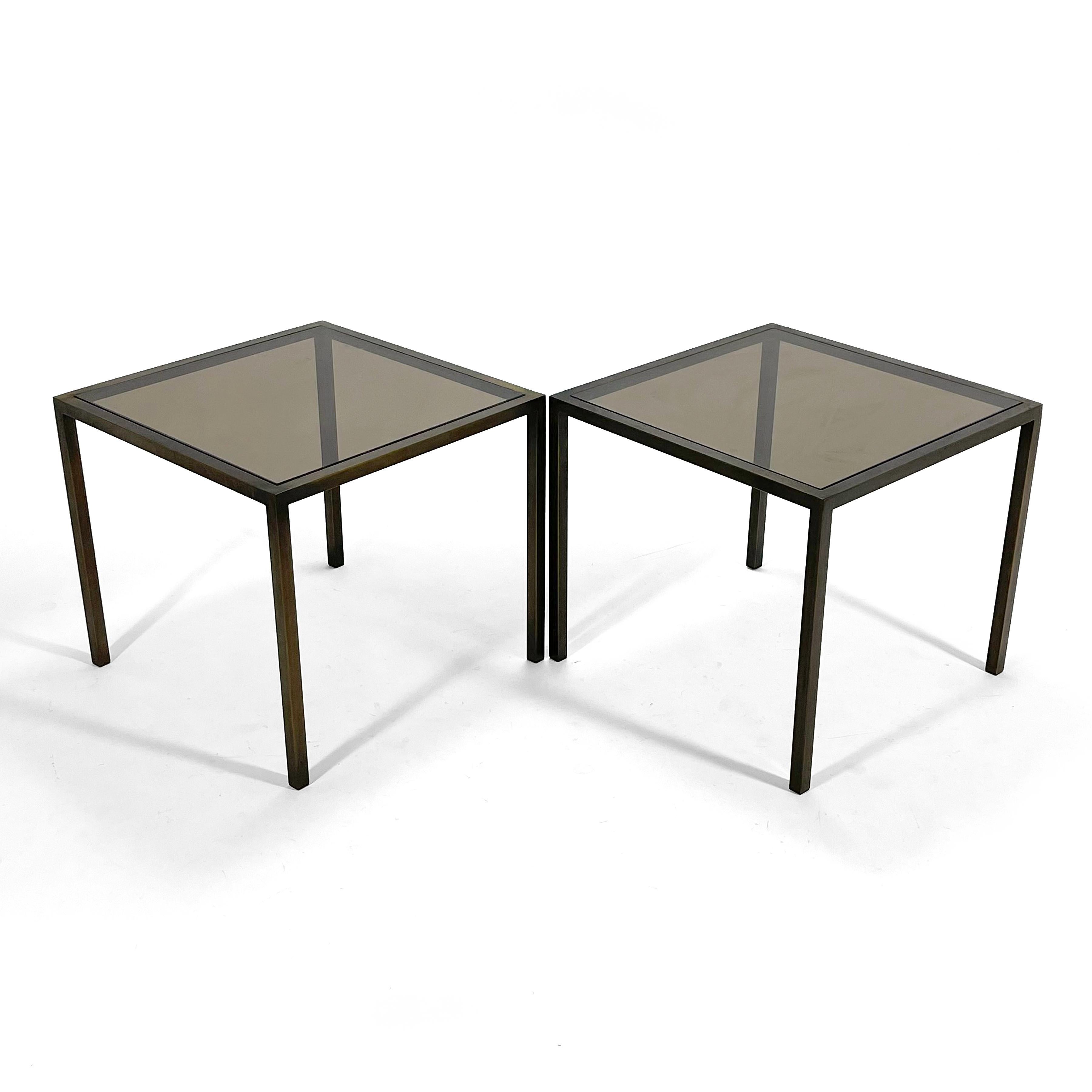 Mid-Century Modern Bronze End Tables For Sale