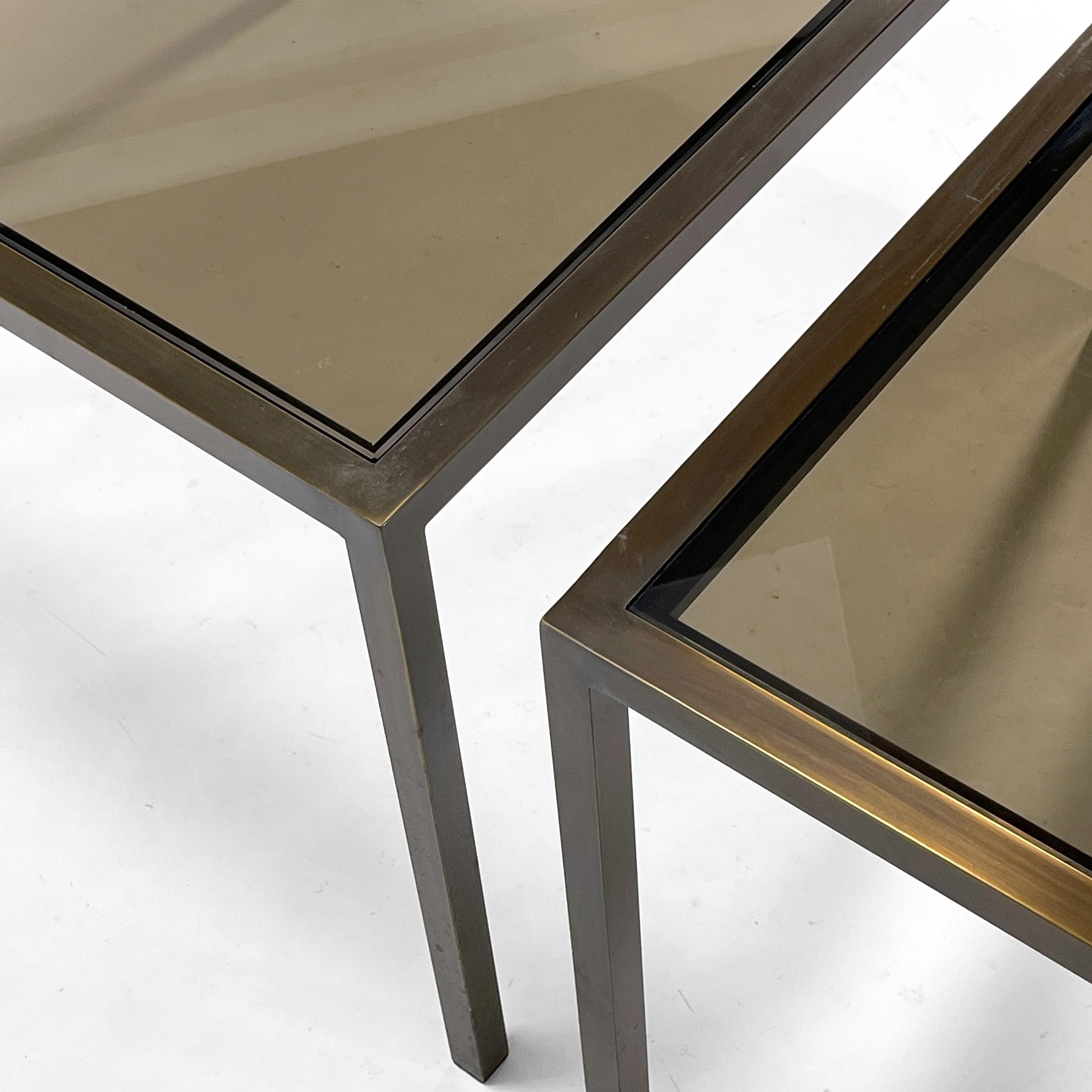 Steel Bronze End Tables For Sale