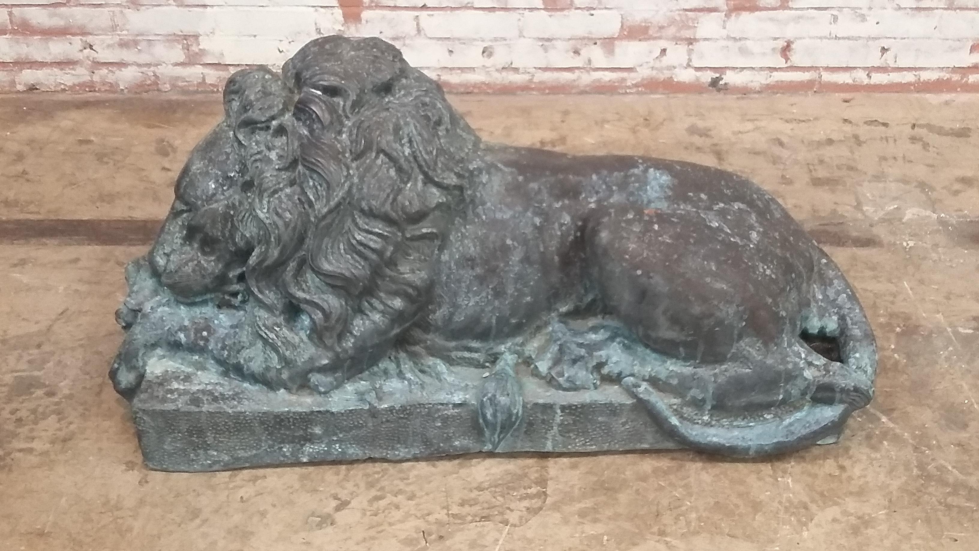 20th Century Bronze Lions