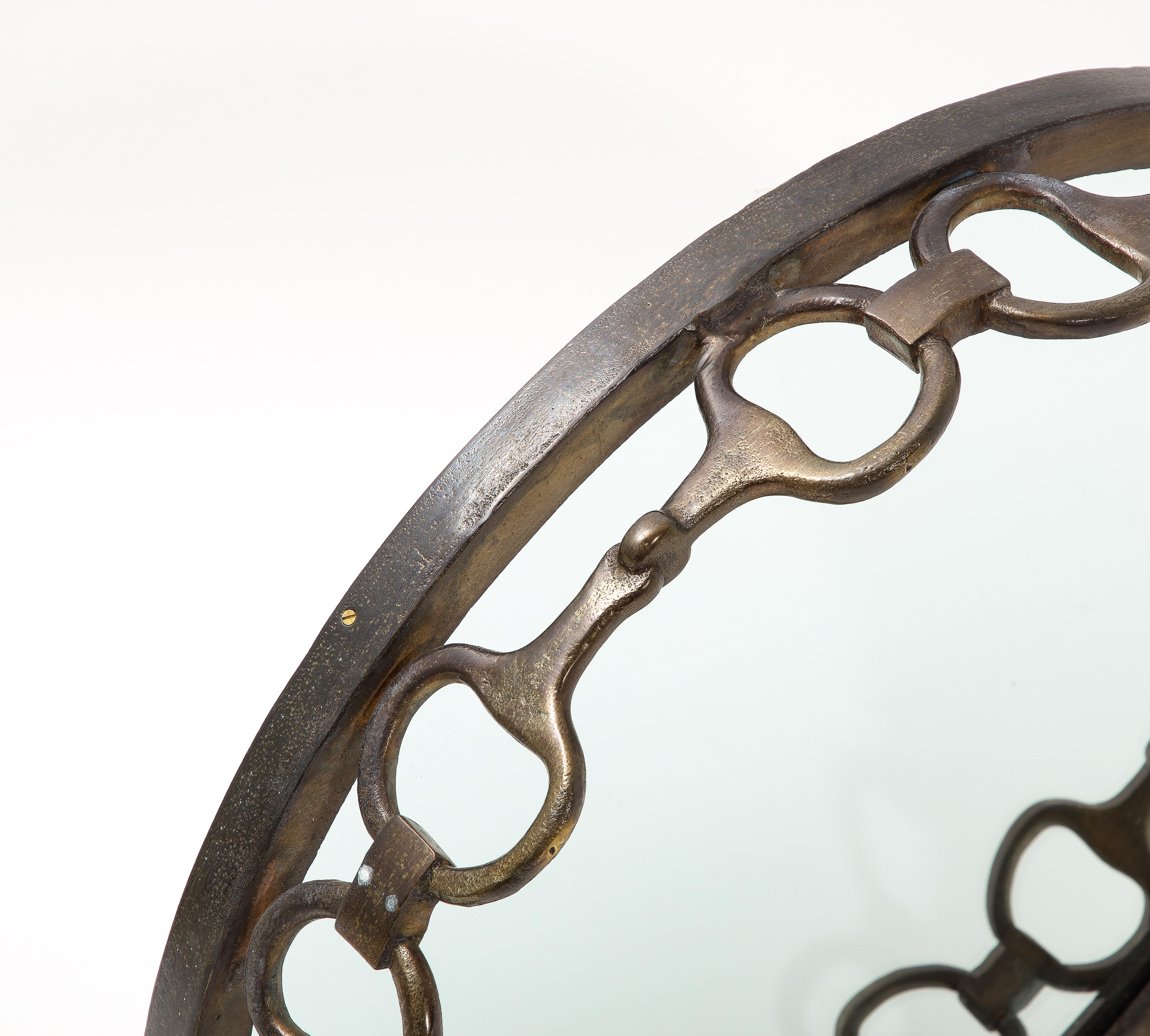 Bronze Equestrian Mirror, France 1960s For Sale 4
