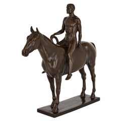Antique Bronze Equestrian Rider by Heinrich Splieth